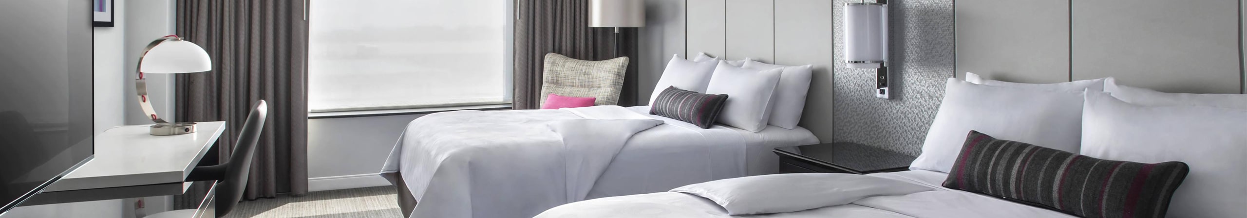 Fabric roll goods and fabricated hotel textile items.